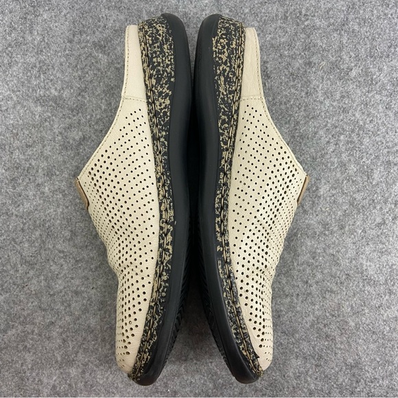 Rieker “Daisy” Cream Leather Slip On Clog Women’s Size 40 or US 8.5-9 - Picture 6 of 10